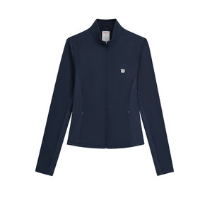 
Wilson Wilson Spring Women's Tennis Stand Collar Zipper Knitted Brushed Bodysuit Versatile Jacket