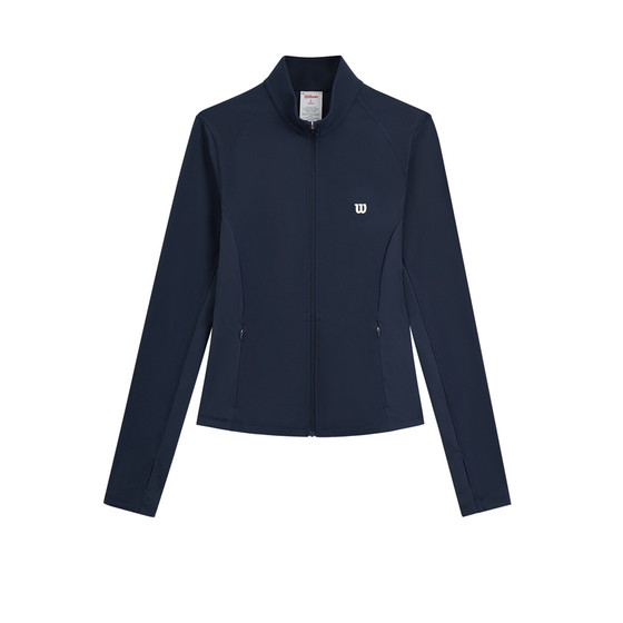 
Wilson Wilson Spring Women's Tennis Stand Collar Zipper Knitted Brushed Bodysuit Versatile Jacket