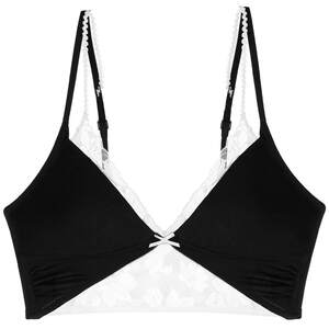 
Curious Miss French underwear for women without steel rings, triangle cups, can be worn on the outside bra set 25 summer thin small breasts pure desire