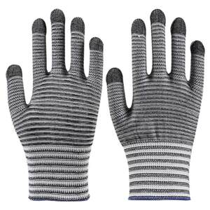 
Striped summer nylon thread gloves thin zebra pattern embryo high elastic breathable wear-resistant work sun protection work for men and women