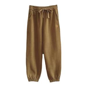 Large size beam guard pants female autumn and winter new fat sister MM loose, thin, fleece thickened embroidery sports leisure pants