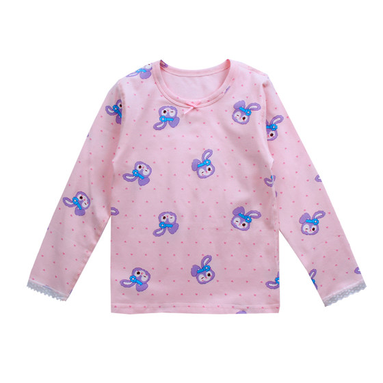 
Children's long-sleeved T-shirt Pure Cotton A-class girl baby autumn clothes spring and autumn round neck T-shirt small and medium-sized boy base top shirt