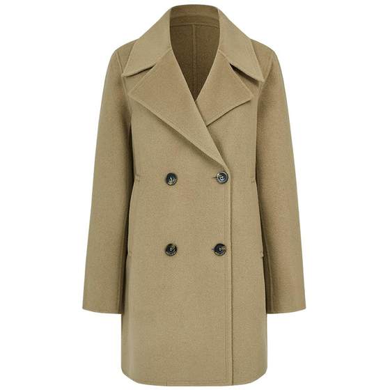 Mandist Merida woolen coat female 2024 winter new product cotton wool medium long double woolen jacket
