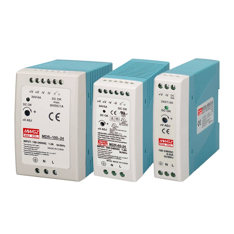 Mean Well Ultra-Thin Rail-Type Switching Power Supply MDR-60-24V2.5A