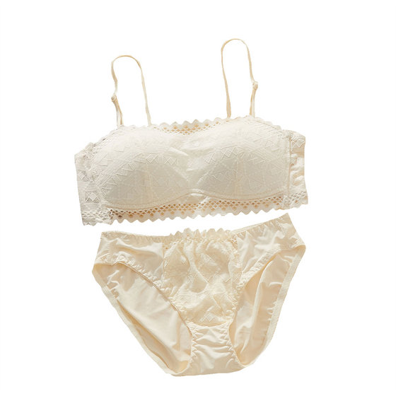 Anti-exposure strapless underwear for women in summer thin style, large breasts, small without steel rings, girls with anti-slip breast wrapping invisible bra