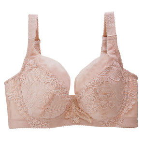 Free shipping thin with steel rim bras full cups to collect pairing milk, gathered, anti -drooping large size Little lady sexy underwear