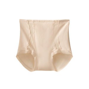 
There is a tree lace high-waisted belly-controlling underwear for women, antibacterial cotton crotch lifting buttocks shrinking tummy, traceless, light and thin style