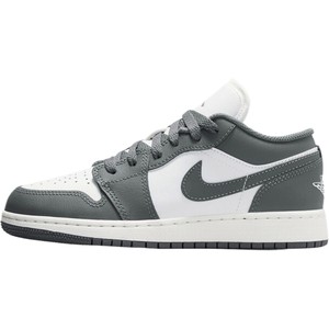 NIKE Nike big kids AIR JORDAN 1 gray and white retro sports training basketball shoes 553560-044