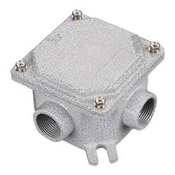 Explosion-proof 86 thickened junction box aluminum alloy wire threading dustproof waterproof light and dark anti-corrosion square bottom switch