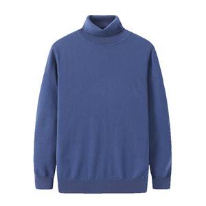 
Spring bamboo turtleneck cardigan long sleeve knitted business casual pullover warm top sweater men