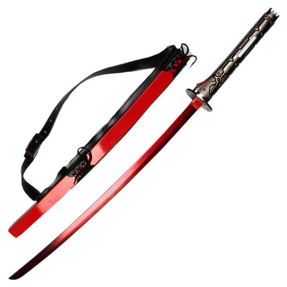 
Metal Equipment Rise, Revenge Thunder and Lightning Red Knife, COSPLAY Sword, Raiden Game Weapons Not Blade