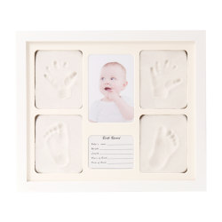 Baby hand and footprints for the baby's footprints for one year of the year