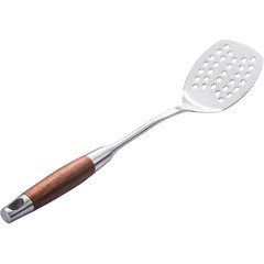 Onlycook Kitchen Frying Spatula 304 Stainless Steel With Wooden Handle