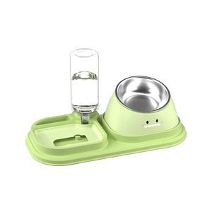 
Cat bowl, dog bowl automatic water dispenser cat food feeding double bowl slanted mouth high foot neck protection pet cat integrated dog food bowl