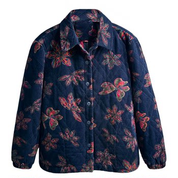 Autumn and winter pure cotton thin cotton jacket for middle-aged and elderly mothers