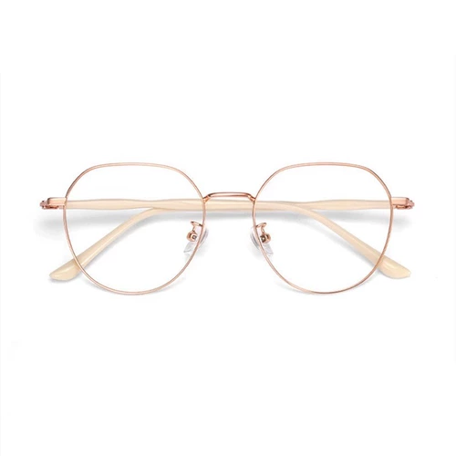 Anti -Blue Light Glasses Женские круглые лица с миопической цифровой красотой белые зеркала 100 градусов рамы глаза