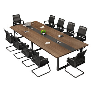 Conference table long table simple and modern negotiation of industrial style office desk office furniture small conference room table and chair combination