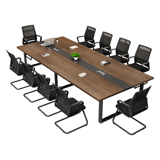 Conference table long table simple and modern negotiation of industrial style office desk office furniture small conference room table and chair combination
