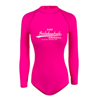 Long Sleeve One Piece Swimsuit Ice Lake Whale Spa Surf Suit