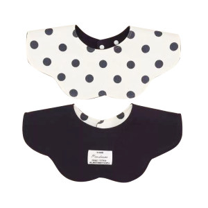 Korean ins baby rotating bib newborn saliva towel baby bib pure cotton double-sided with children's saliva bag