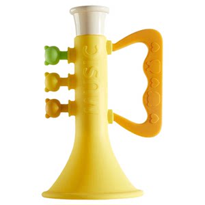 Small trumpet children's toys baby can blow whistle and whistle instrument non-toxic silicone for over 6 months harmonica
