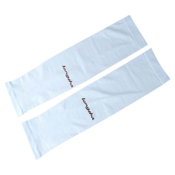 Langsha ice silk sunscreen sleeves for men and women solid color UV protection outdoor cycling sports thin long arm guard sleeves

