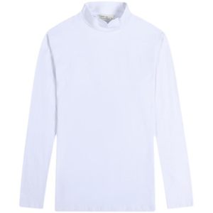 
Autumn and winter men's pure cotton mid-neck long-sleeved T-shirt thin solid color slim Korean style men's fashionable inner turtleneck base shirt