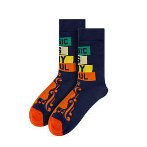 
Socks for men in autumn and winter, men's trendy stockings, artistic raw cotton socks, sports youth mid-calf socks, sweat-absorbent and deodorant