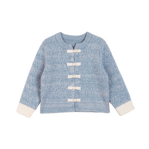 
Xiaoobao kids boys new Chinese style knitted cardigan sweater jacket autumn and winter 2025 new children's New Year's greetings clothing