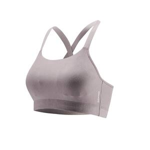 Decathlon sports underwear for women summer thin yoga vest beauty back bra fitness suspender low strength white SAS1