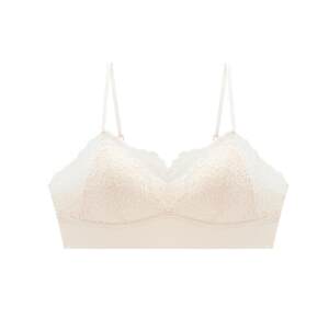 
Aimu Group Huxi French Triangle Cup Underwear Slim Shoulder Strap Lace Gathered Small Chest Shows Large Scarlet Girls Bra