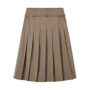 
[Machine-washable wool] Eland Clothes and Love Skirts for Women with Pleated Mid-Long Skirts Casual Skirts