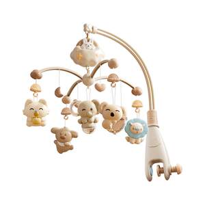 Newborn baby crib bell 0-1 year old 3-6 months old baby toy rotating bedside rattle car hanging bracket