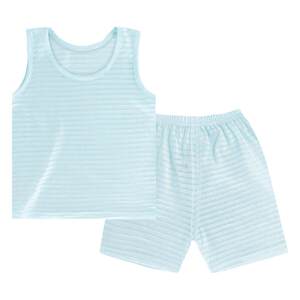 Xiaoqinglong baby breathable thin vest set Children's pajamas boys girls girls summer pure cotton air -conditioning home service
