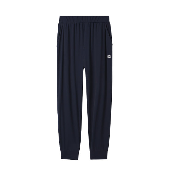 
ELLE Active Outdoor Wear Ice Silk Sports Casual Pants Women's Elastic Waist Thin Medium Pants Eight-quarter Pants Look Slim