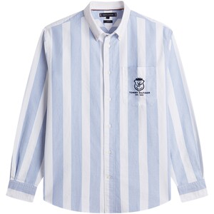 
[Aaron Kwok's same style] Tommy26 spring and summer men's pure cotton Oxford college style striped loose vacation shirt