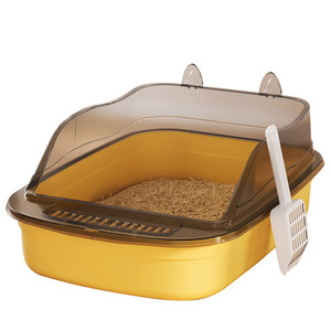 Cat sand pot super large toilet sand pot closed semi -closed shit pot kittens all open anti -exterior splash deodorant sand dish