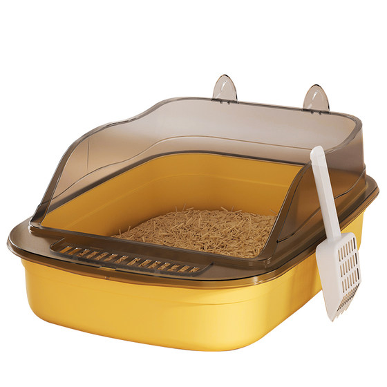Cat sand pot super large toilet sand pot closed semi -closed shit pot kittens all open anti -exterior splash deodorant sand dish
