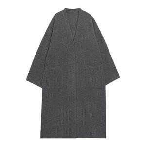 
GOLDEN BARRY 2024 Winter Double Pocket 100 Cashmere Long Cardigan 243107