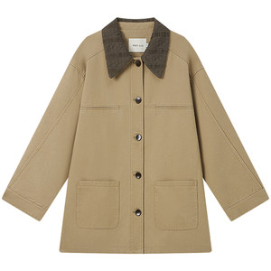 
Halo Luu Trench Coat Jacket for Women in Autumn 2025 New Korean Bane Style Lapel Short Workwear High-end