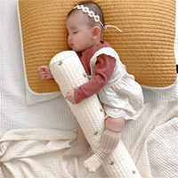 Скандинавская хлопковая кроватка, детская подушка, съёмные бортики, скандинавский стиль, с медвежатами, свободное движение для ног