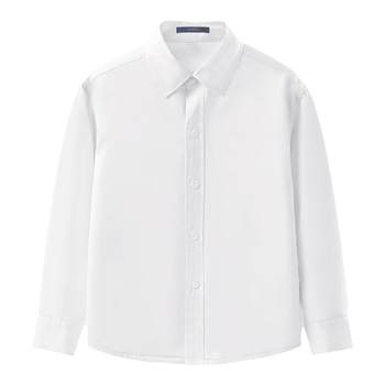 Luo Meng White Shirt Boy's Long Sleeve Primary School Uniform