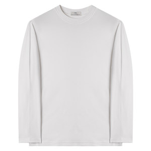 
[Storage] Round neck long-sleeved T-shirt men's double-sided carbon brushed 2026 autumn new bottoming shirt loose sweatshirt