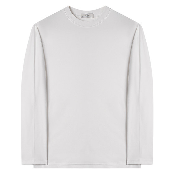 
[Storage] Round neck long-sleeved T-shirt men's double-sided carbon brushed 2026 autumn new bottoming shirt loose sweatshirt