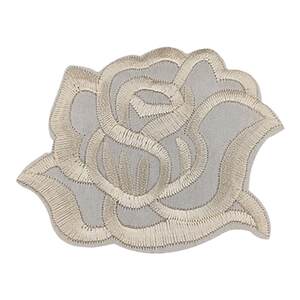 
Beige embroidered cloth patch solid color pattern patch clothes down jacket pants bed sheet tablecloth repair hole patch
