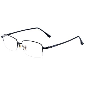 
Business ultra-light pure titanium half-frame myopia glasses for men online with prescription for big faces and large eye frames for men
