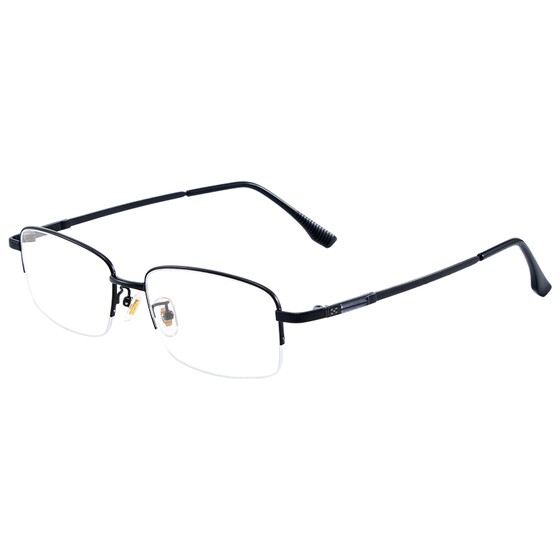 
Business ultra-light pure titanium half-frame myopia glasses for men online with prescription for big faces and large eye frames for men