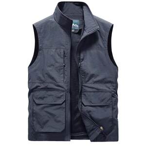 
Spring and Autumn Vest Men's Multi-Pocket Working Horse Clip Loose Large Size Outdoor Casual Quick-Drying Vest Sleeveless Jacket
