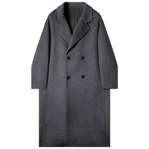 
[Storage] Heavy old money style double-sided woolen woolen coat men's long over-the-knee thickened coat winter windbreaker