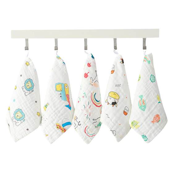 Baby drool towel, pure cotton towel, baby face wash handkerchief, newborn children's super soft absorbent gauze, shower handkerchief